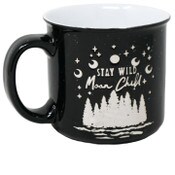 Wholesale - 20oz Black Stay Wild Moon Child Debossed Camper Mug C/P 36, UPC: 195010020053